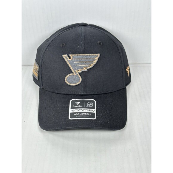 Fanatics NHL St. Louis Blues Military Appreciation Adjustable Black Hat NWT - Picture 1 of 5